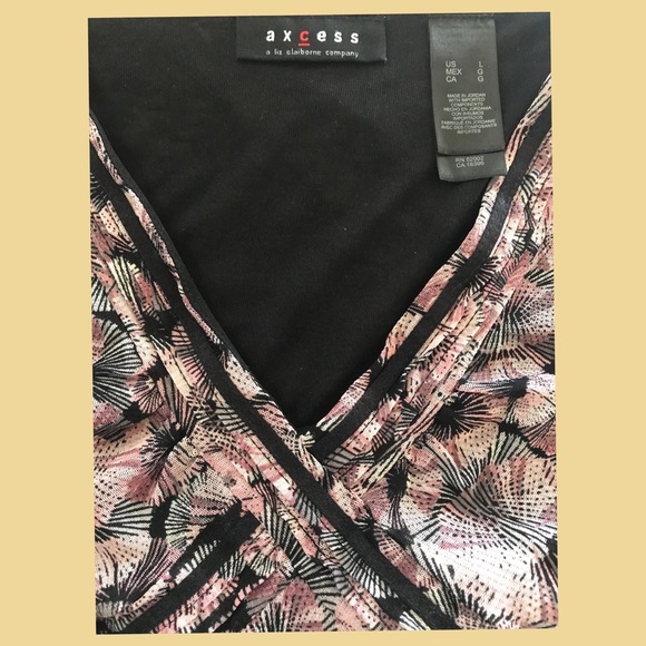 Pink dandelions long sleeve blouse - Picture 3 of 3